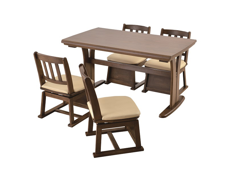 山善、椅子に座って温まれる2本脚のダイニングこたつ - 家電 Watch