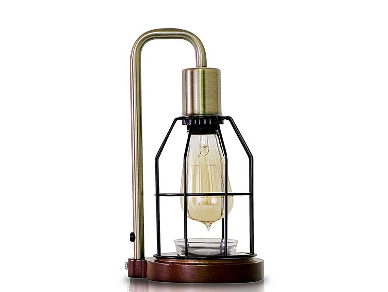 阪和、エジソンバルブの熱でアロマを温め香りを楽しむアロマランプ