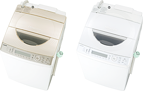 洗濯乾燥機は、サテンゴールドとグランホワイトの2色展開