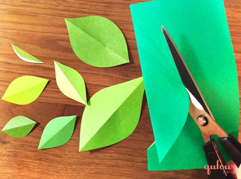 暮らし 折り紙とハサミで切り絵12 テクニック編 表情豊かな 葉っぱ 作ろう 家電 Watch