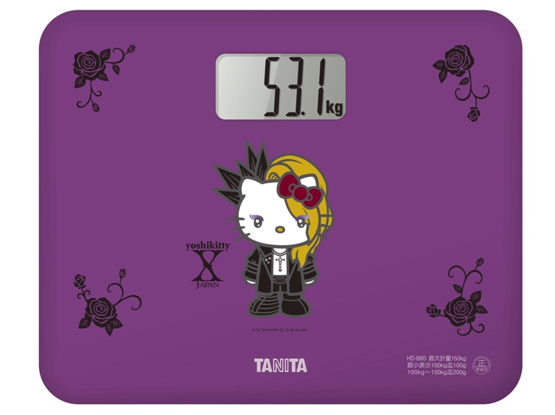 キティとyoshikiの Yoshikitty がタニタの体重計になって登場 家電 Watch