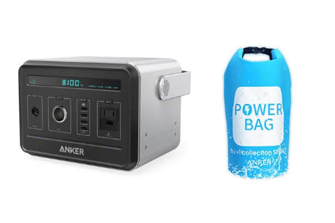 Anker 1 600mahの大容量ポータブル電源とソーラー充電器の 特別災害対策セット 家電 Watch