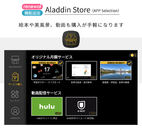 照明プロジェクターpopin Aladdinが Os 2 0 に進化 声で操作 デジタル掛軸も 家電 Watch