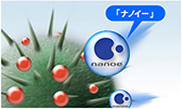 ナノイーが空気中の浮遊カビ菌や浮遊菌に接触しやすくなる
