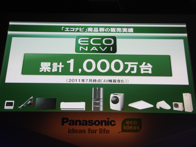 エコナビ製品の累計販売台数は1,000万台