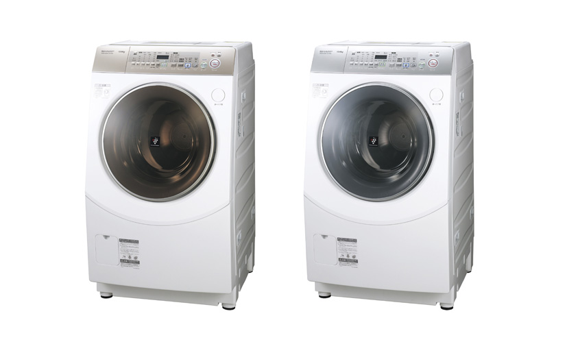 「プラズマクラスター洗濯機 ES-V530」左からゴールド系、シルバー系