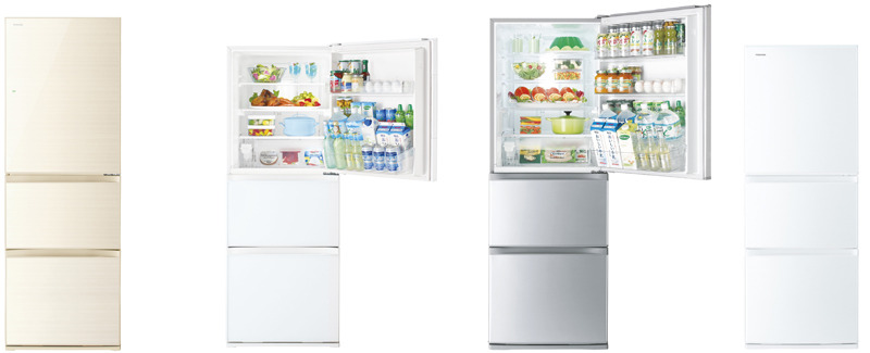 東芝、幅60cmで363/330Lのスリムな3ドア冷凍冷蔵庫、新色展開も - 家電 ...