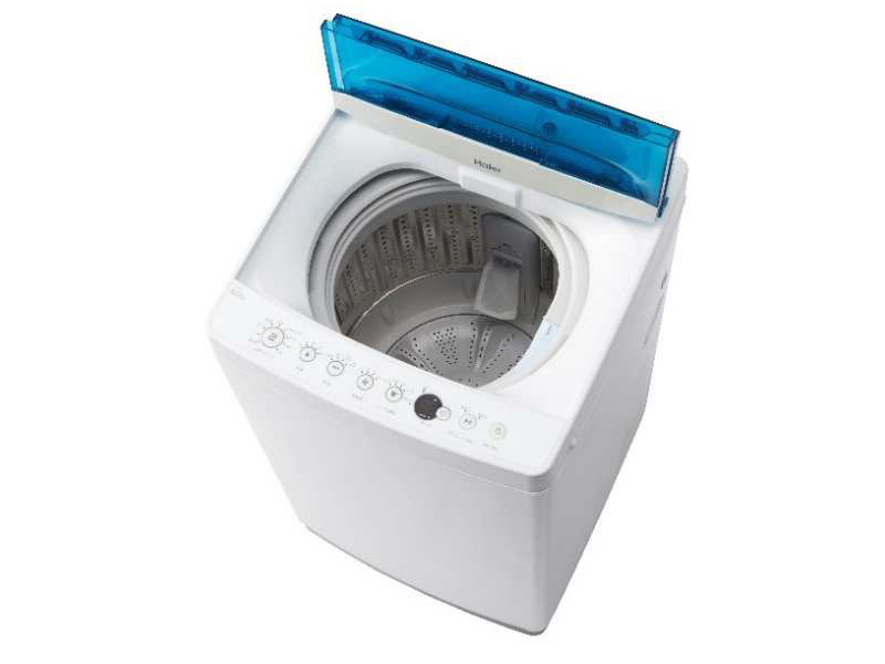 ハイアール洗濯機4.5kg シワケア　脱水お急ぎコース風乾燥機能付き2018年製