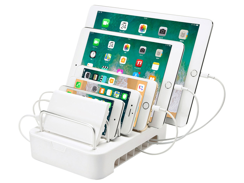 アイフォン充電ステーション Amazon.co.jp: ワイヤレス充電ステーション 複数のデバイス用 5つのUSB