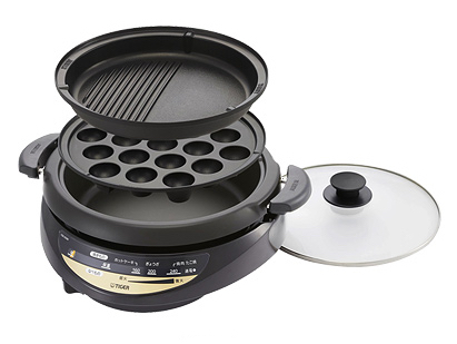 タイガー、たこ焼きプレート付きで1台3役をこなすEC限定のグリル鍋