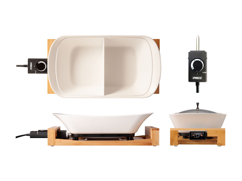 プリンセス、2つの味の鍋料理がつくれる「Separate Pot Pure & Black
