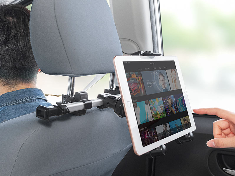 サンワ 後部座席でスマホやタブレットが楽しめる車載ヘッドレストホルダー 家電 Watch