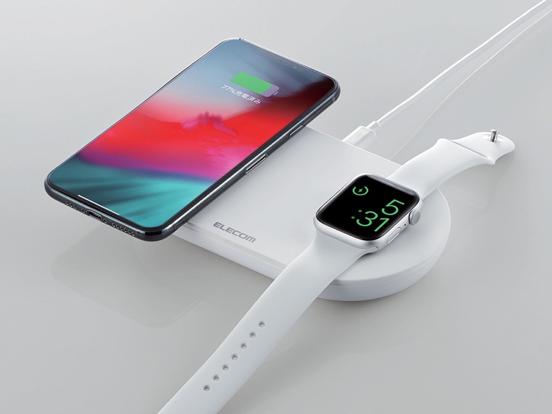 エレコム、スマホとApple Watchを同時充電できるワイヤレス充電器 - 家電 Watch