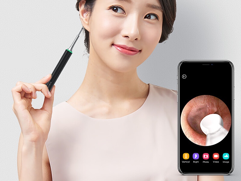 スマホと連携するスマート耳かき。カメラで確認しながら耳掃除 - 家電