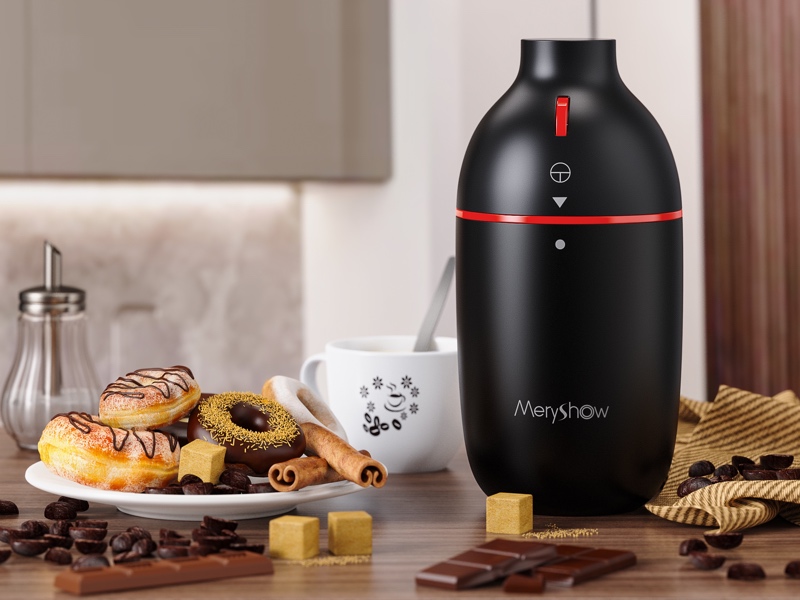 豆の挽き具合が見える、コンパクトな電動コーヒーミル - 家電 Watch