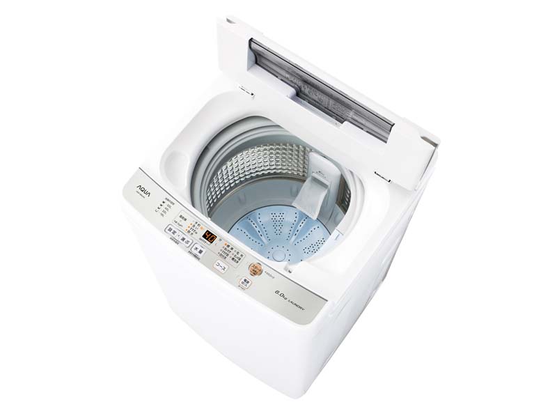 アクア、布傷みを抑えて揉み洗い「3Dアクティブ洗浄」の全自動洗濯機 