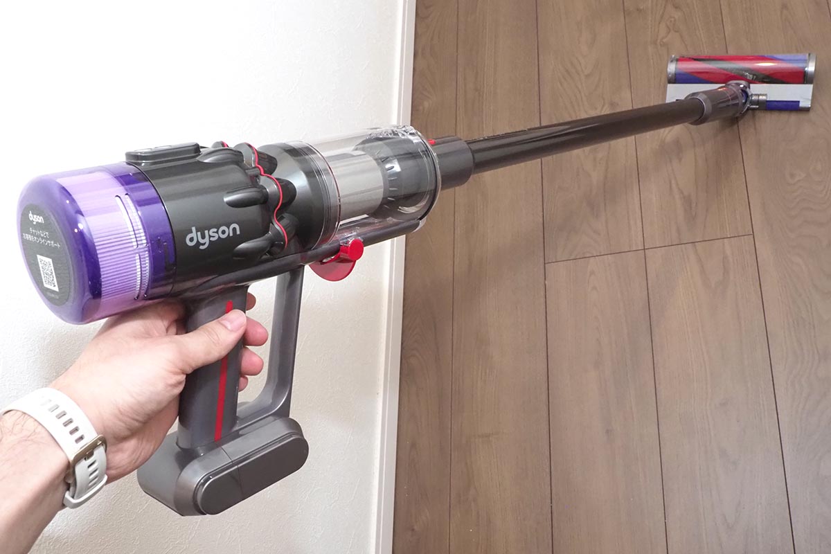 ダイソン最軽量1.5kg、トリガーではなくボタン操作の「Dyson Micro 1.5