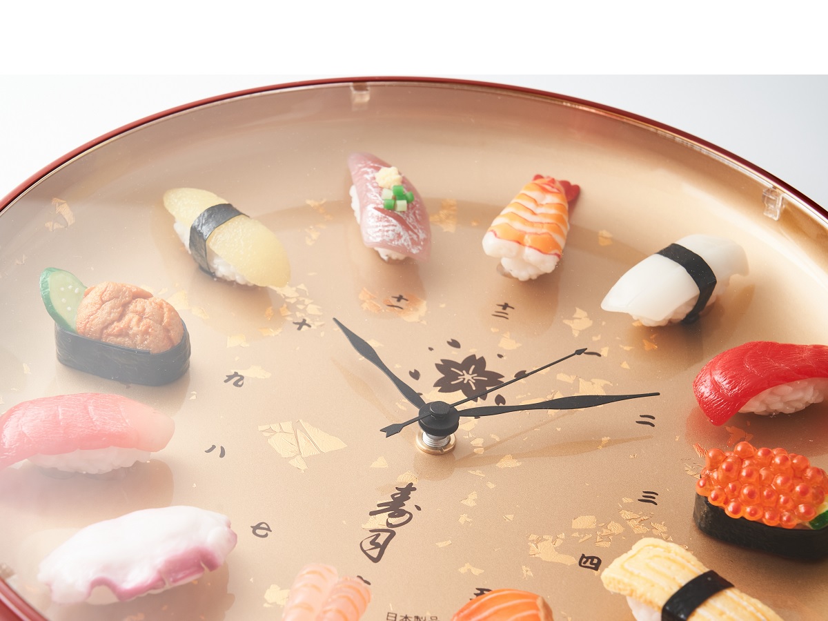 まるで本物、寿司の時計。食品サンプル会社が手作り「寿司時計 