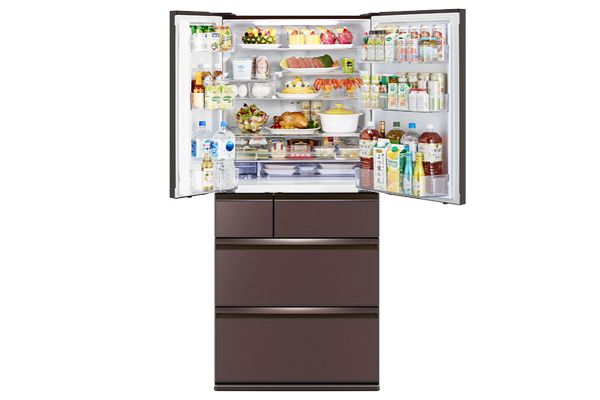 三菱、冷凍庫が真ん中の大容量冷蔵庫。AIで買い物タイミング予測 