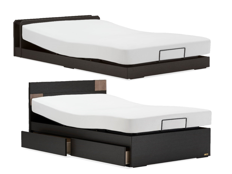 フランスベッド、低床や収納仕様から選べる電動リクライニングベッド 