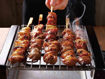 焼き鳥と焼肉を同時に楽しめる、回転グリル&ホットプレート - 家電 Watch