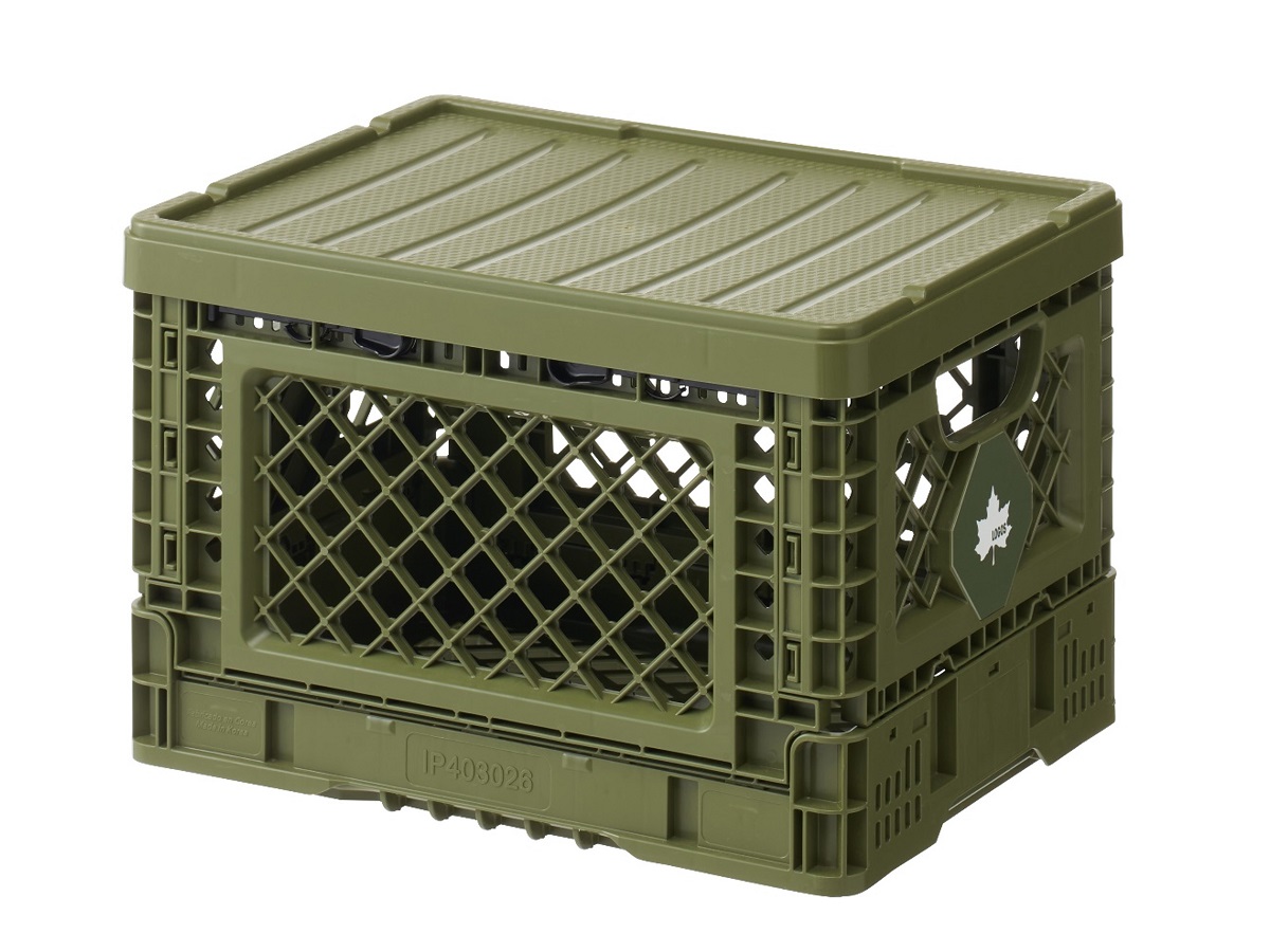 ロゴスから折りたためる頑丈コンテナ。蓋付きで収納にも - 家電 Watch