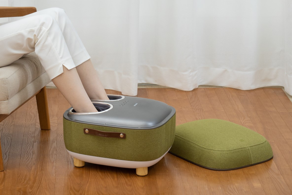 家具のようなフットマッサージャー「レスツール」椅子にもなる - 家電