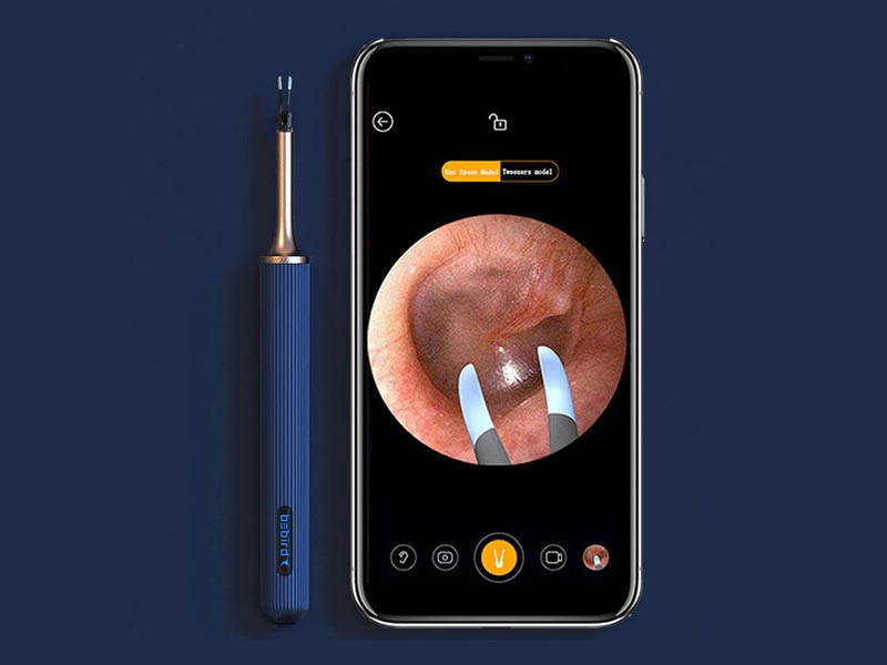 耳の中がスマホで見える耳かき。挟めるピンセットも - 家電 Watch