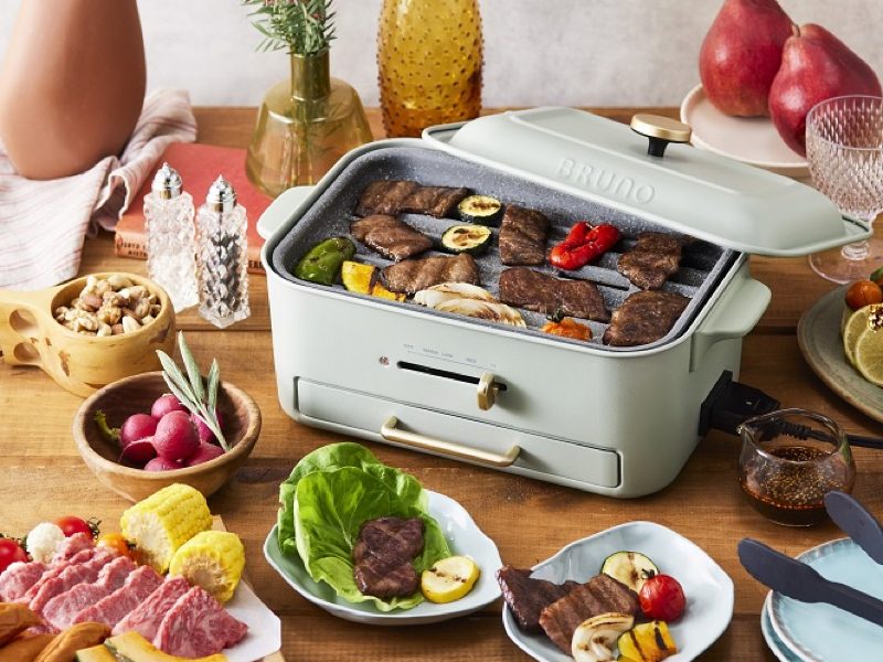 BRUNO 減煙ホットプレート グリーン Amazon | BRUNO ブルーノ コンパクトグリルホットプレート 減煙 煙が出