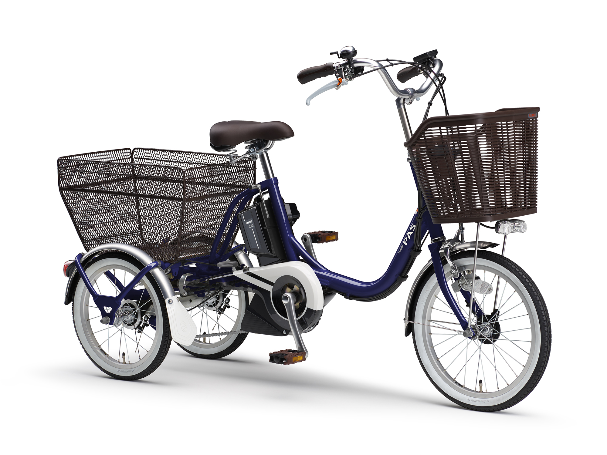 ヤマハ、3輪で大きな荷物も載る電動アシスト自転車PASワゴン