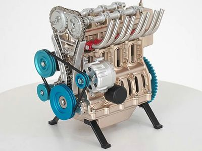 4気筒DOHCエンジンが組み立て模型に! 作って動かせるキット - 家電 Watch