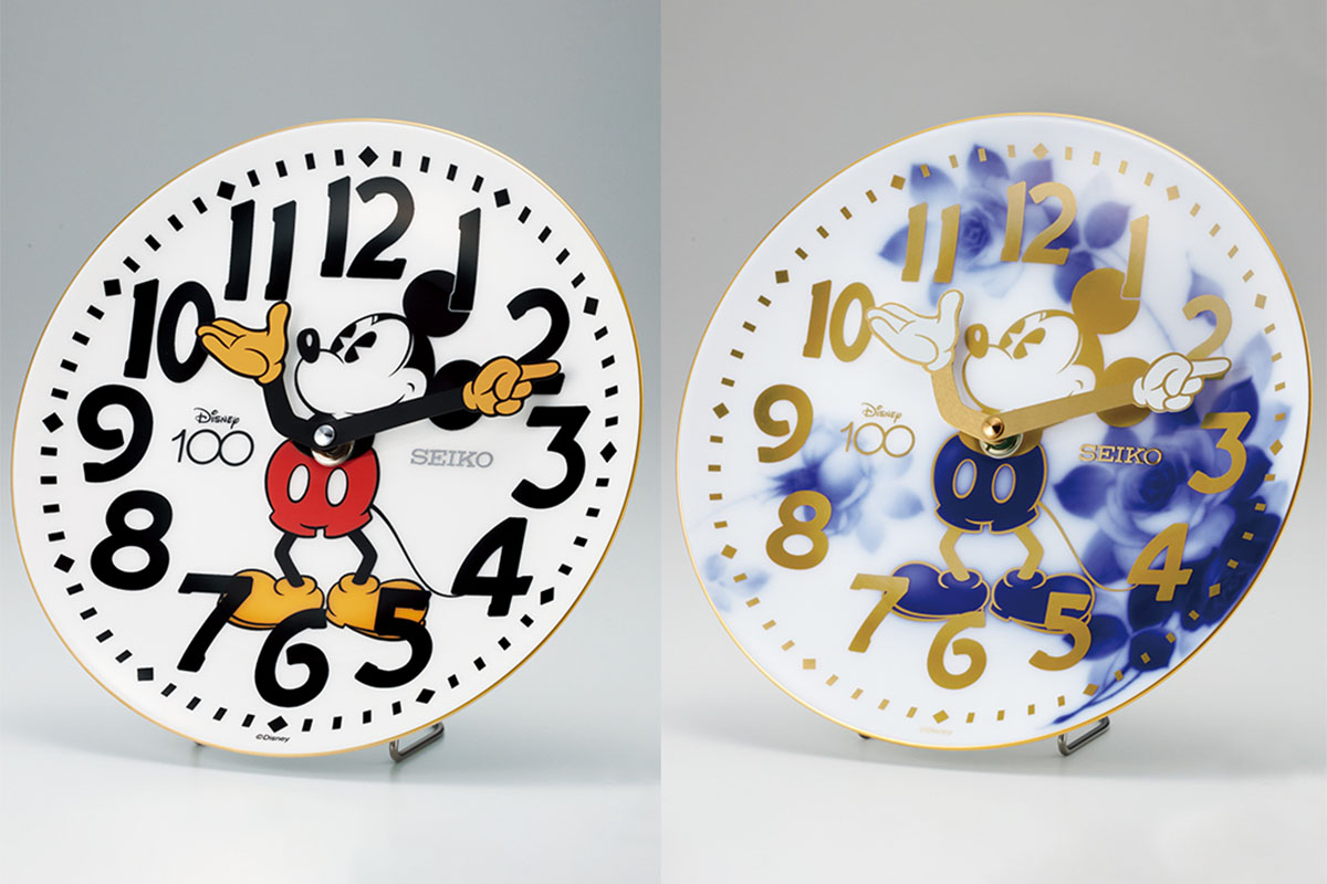 ミッキーの限定絵皿時計がセイコーから。ディズニー100周年 - 家電 Watch