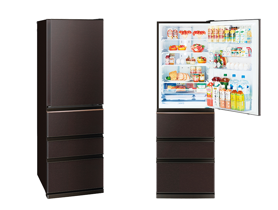 三菱、まとめ買い用に冷凍スペースが広い少人数世帯向け冷蔵庫 - 家電 