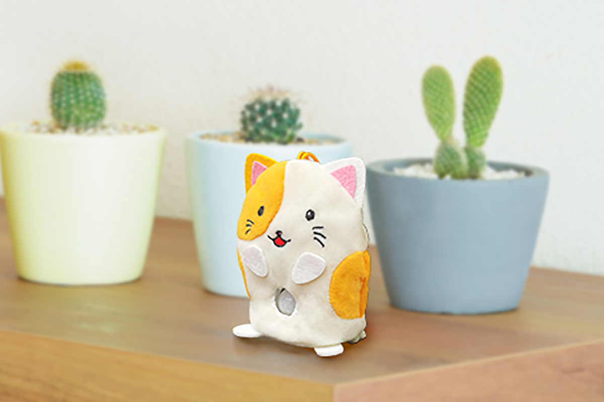 人が近づくと録音ボイスでしゃべる「メッセンジャーハムちゃん