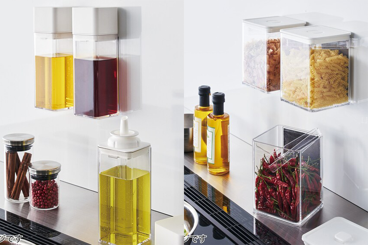 ニトリ、浮かせて収納する調味料入れ 液体や乾物も - 家電 Watch