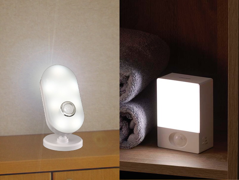 人が通ると点灯する乾電池式ライト 玄関や収納などに - 家電 Watch
