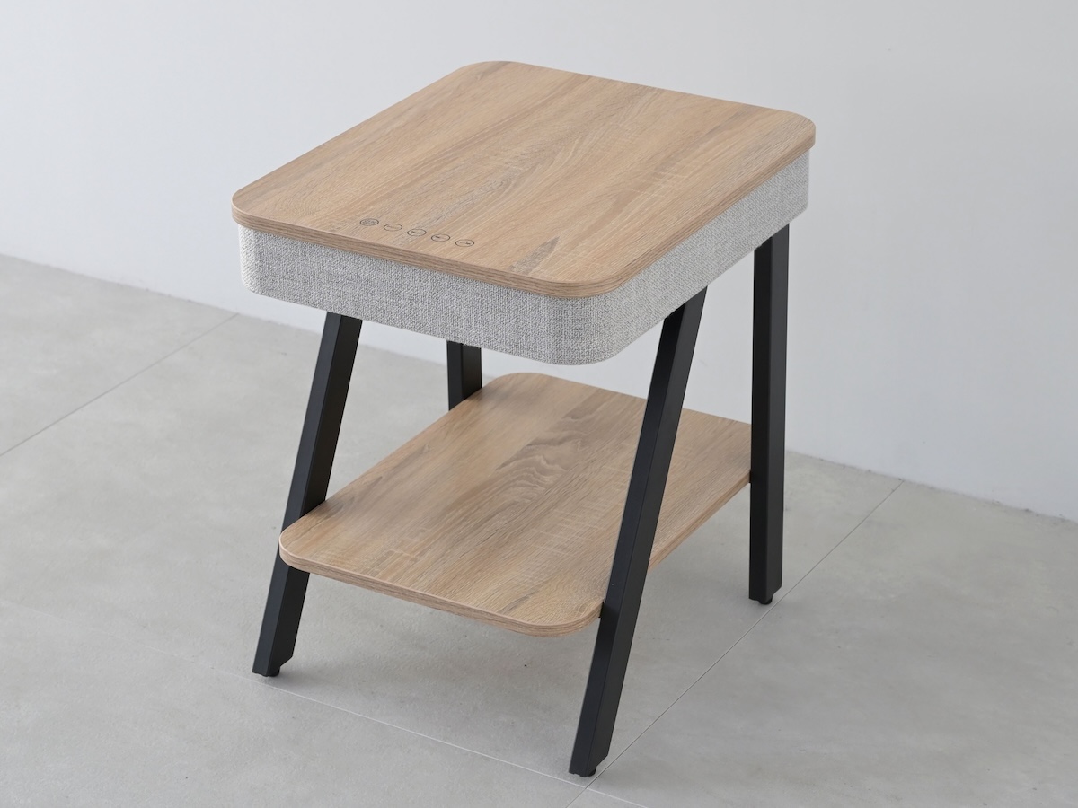 スピーカー付きサイドテーブル AST-4850(GY/BK) 楽天市場】スピーカー付きサイドテーブル AST-4850(GY/BK) 山善