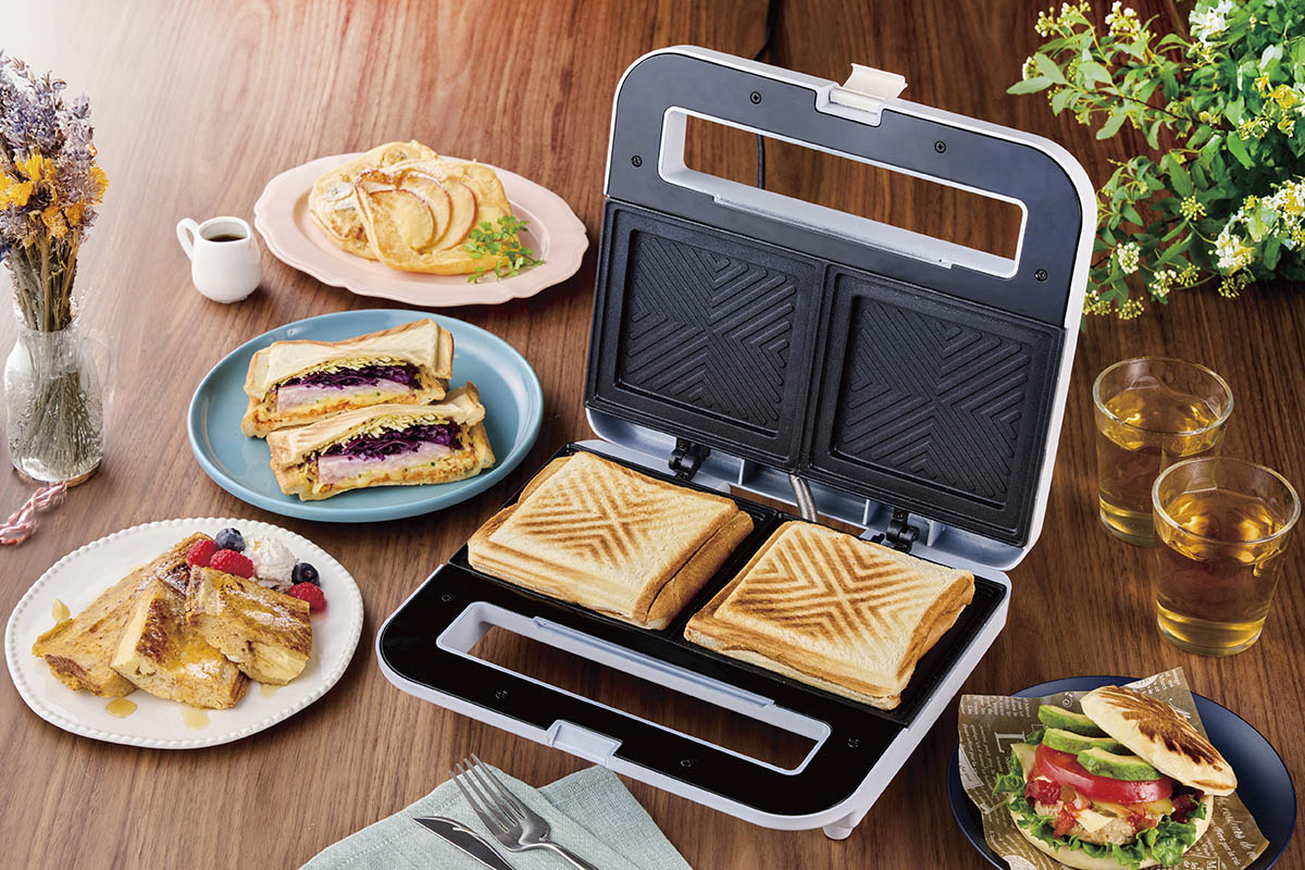 電気 ホットスナッカー ホットサンドメーカー 2連式 単相 100V キッチン用品OKUTSUNET】／業務用ホットサンドメーカー・ホットサンド