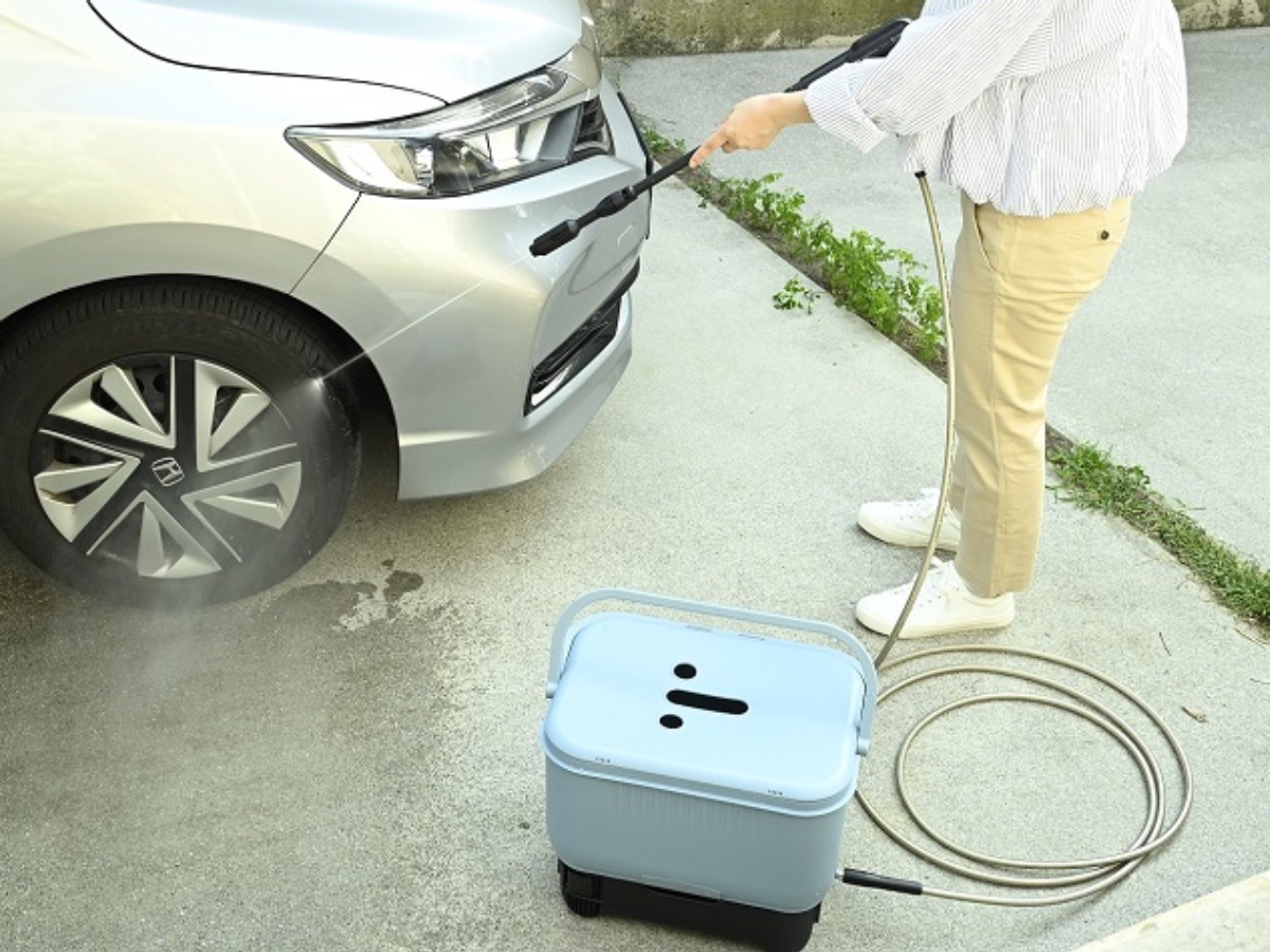 近くに電源水道なくても使える高圧洗浄機、山善 - 家電 Watch