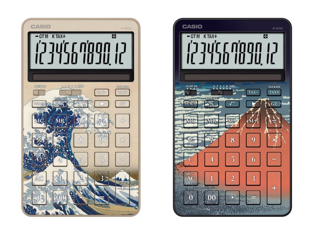 葛飾北斎の浮世絵がカシオの電卓に - 家電 Watch
