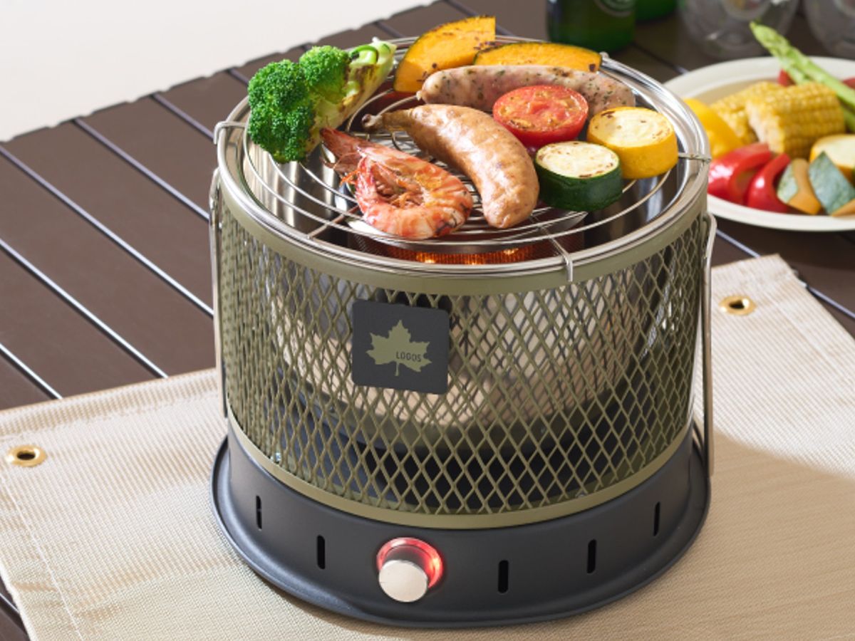 LOGOSスモークレスグリル&ヒーター ロゴス、ストーブにもなる無煙BBQグリル - 家電 Watch