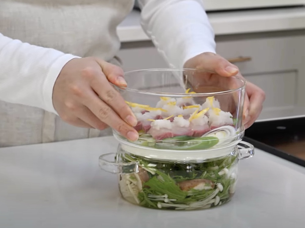HARIO「ガラスせいろ」レンジで蒸し料理、2段重ねも - 家電 Watch