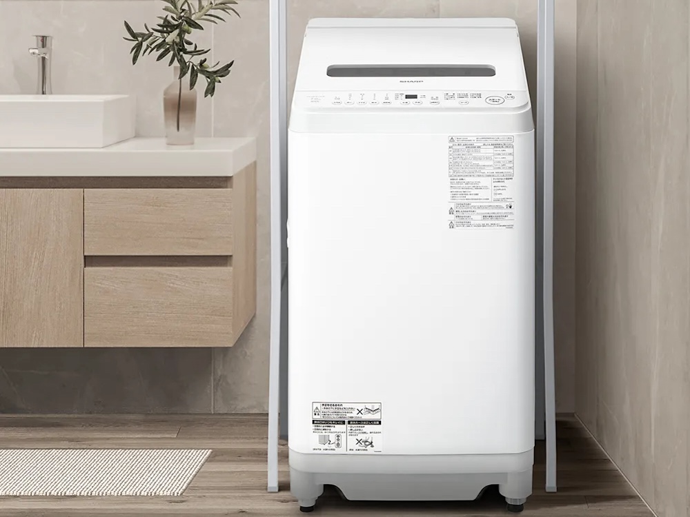 シャープ、高さ抑えてスッキリ置けるタテ型洗濯機 - 家電 Watch